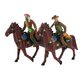 COWBOYS AND INDIANS ON HORSE (8 pcs.)