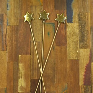Item.nr: 914194 - CHRISTMAS STAR ON STICK - GOLD (6st.)