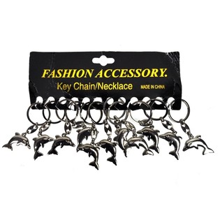 Metal Dolphin Keychains (10 pcs)