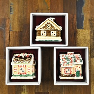Item.nr: 601273 - Waxinelichthouder CHRISTMAS HOUSE (3St.)