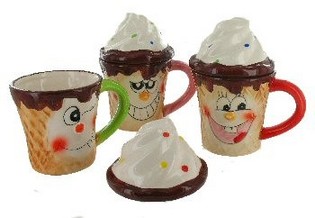Ice Cream Mug with Lid (6 pcs)
