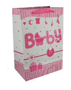 BABY BIRTH GIFT BAG - BABY PINK (12 pcs)