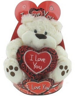 Large Plush 'I Love You' Teddy Bear (2 pcs)