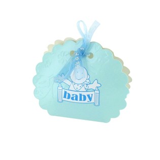 Baby Birth Favor Box Treat Packaging - Blue (12 pcs)