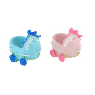 Baby Shower Cake Topper - Stroller - Pink/Blue (2 pcs)