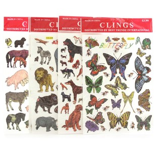 ANIMAL WINDOW STICKERS (48 pcs)