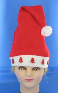 LIGHT-UP CHRISTMAS HAT WITH RED CHRISTMAS TREE (12 pcs)