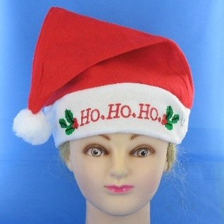LIGHT-UP CHRISTMAS HAT WITH "HO HO HO" (12 pcs)