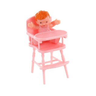 Baby in Pink High Chair Cake Decoration (10 pcs)