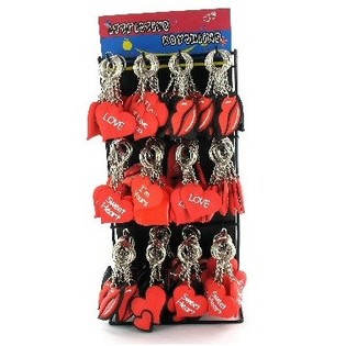 KEYRING DISPLAY: HEARTS (144 pcs)