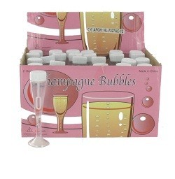 Champagne Glass Bubble Blowers (24 pcs) - Wedding Favors