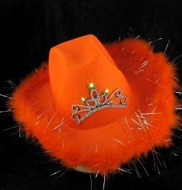 Light-Up Cowboy Hat - Orange (6 pcs.)