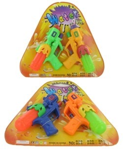 2 Water Pistols on Card (6-pack)