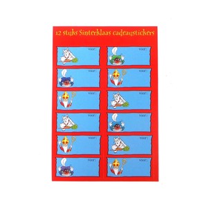 Sinterklaas Saint Nicholas Gift Stickers (24 pcs) - 12 Pack