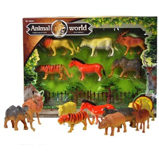 Wild Animals Toy Figure Set in Box