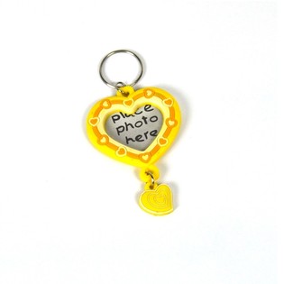 Heart Photo Keychain - Yellow (35 pcs)