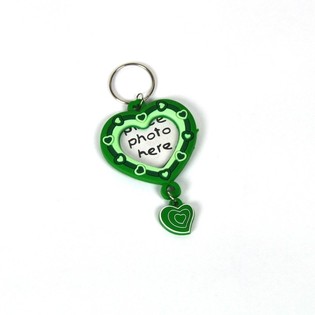 Heart Photo Keychain - Green (Pack of 35)