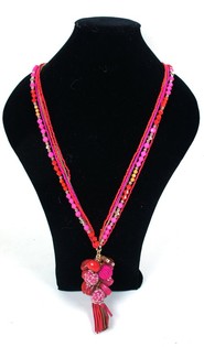 Ibiza Style Necklace Fuchsia (1 pc)