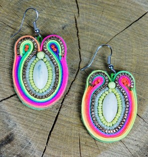 Colorful Ibiza Look Earrings (1 pc)