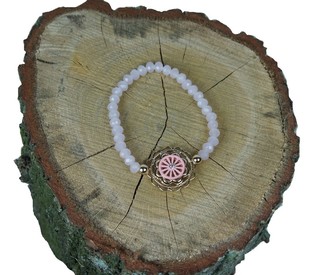 Pink Ibiza Style Bracelet with Charm (1 pc)