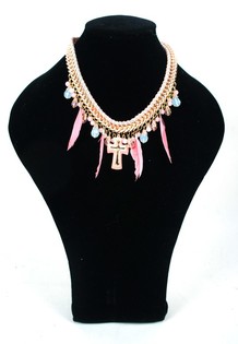 Luxury Ibiza Style Necklace Pink (1 pc)