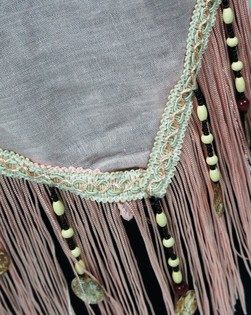 Luxury Ibiza Scarf with Fringes Pink (1 pc)