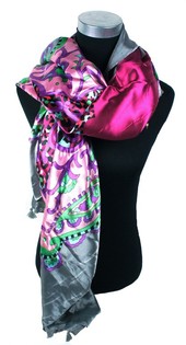 Luxury Grey Scarf (Ibiza Look) - 1 pc