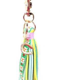 Luxury Bag Charm / Keychain Ibiza Style Green/Yellow (1 pc)