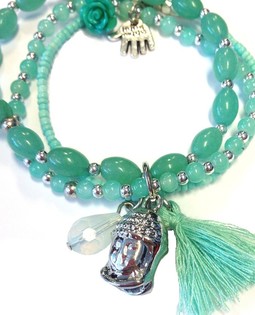 Ibiza Style Bracelet Mint Buddha (1 pc.)