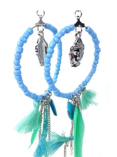 Luxury Ibiza Style Earring Mint with Charms (1 pc)