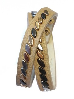 Ibiza Style Studded Bracelet - Taupe (1 pc)