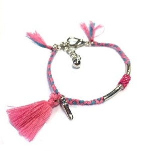 Braided Ibiza Bracelet Blue & Pink (1 pc.)