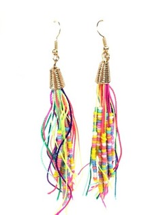 Beaded Earrings Multicolor Ibiza Style (1 pc)