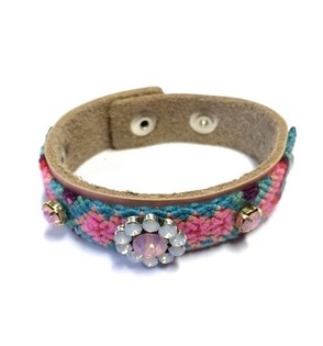 Luxury Bracelet Pink Flower (Ibiza Style) - 1 pc
