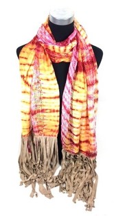 Ibiza Style Scarf Yellow-Pink (1 pc.)