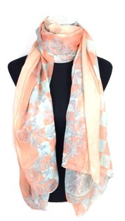 Ibiza Look Scarf Orange/Light Blue (1 pc.)