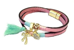 Pink Ibiza Style Bracelet (1pc)