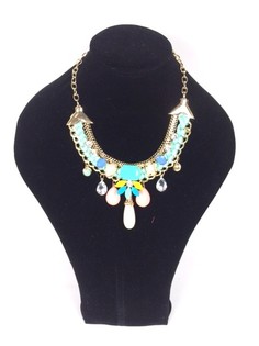 Turquoise Ibiza Look Necklace (1 pc)