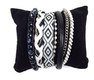 Ibiza Style Bracelet Black/White (1 pc)