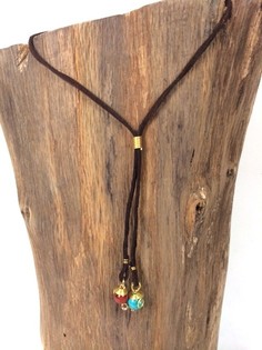 HANDMADE ORIGINALS BLUESTONES NECKLACE RED/BROWN (1 pc)