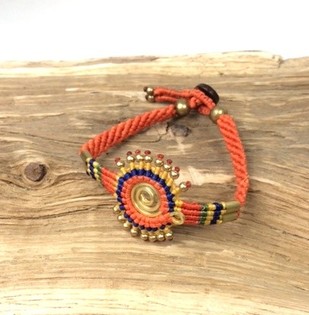 HANDMADE ORIGINALS Bracelet Orange/Brown (1 pc)
