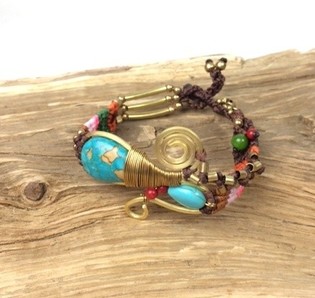 HANDMADE ORIGINALS BRACELET BLUESTONE BROWN (1 pc)
