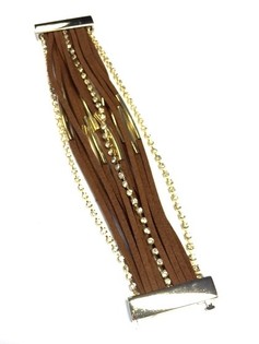 Ibiza Style Bracelet Brown/Gold (1 pc)