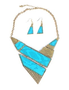 Necklace and Earrings Turquoise (1 pc)