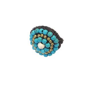 Ibiza Style Ring with Turquoise Stone (1 pc.)