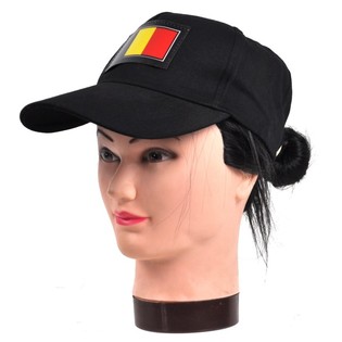 FLASHING LED PET / PARTY CAPS ON SOUND - BELGIAN FLAG (12st).