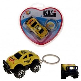 CAR KEY RING WITH LIGHT ON blister (24st).