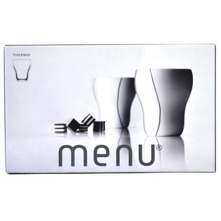 MENU - BLACK CONTOUR THERMAL MUG MEDIUM 320 ML, SET OF 2