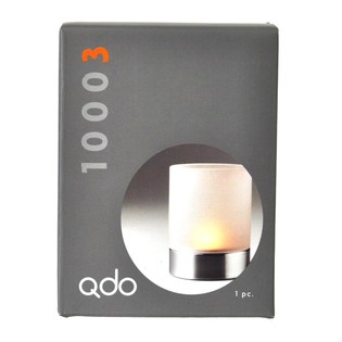 QDO - Stainless MAT / GLASS HURRICANE waxinelichthouder (1p.)