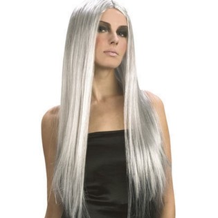 WIG - LONG GRAY HAIR (1p.)